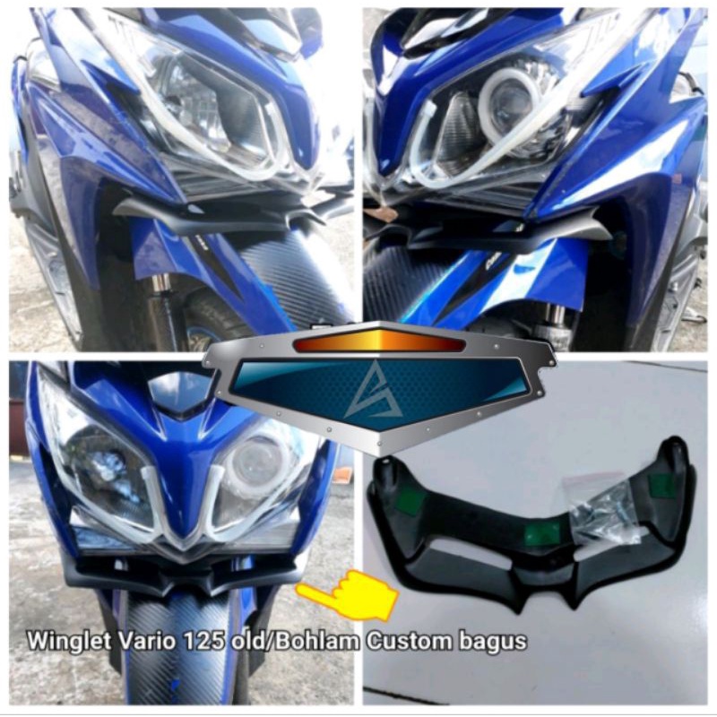 Winglet vario Honda Vario 125 old bohlam / aksesoris custom fiberglas bukan plastik abs