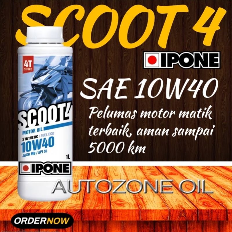 Oli motor matik ipone dan liquimoly scooter sae 10W40