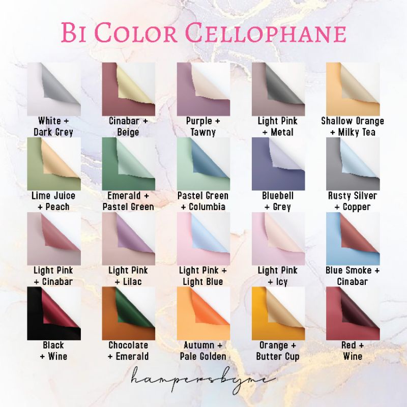 

Kertas Cellophane Bi Color Buket Bunga Snack Kado