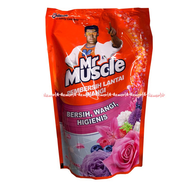 Mr. Muscle Cairan Pembersih Lantai Pouch 750ml Mr Muscle Maskel Wangi Lemon Lavender