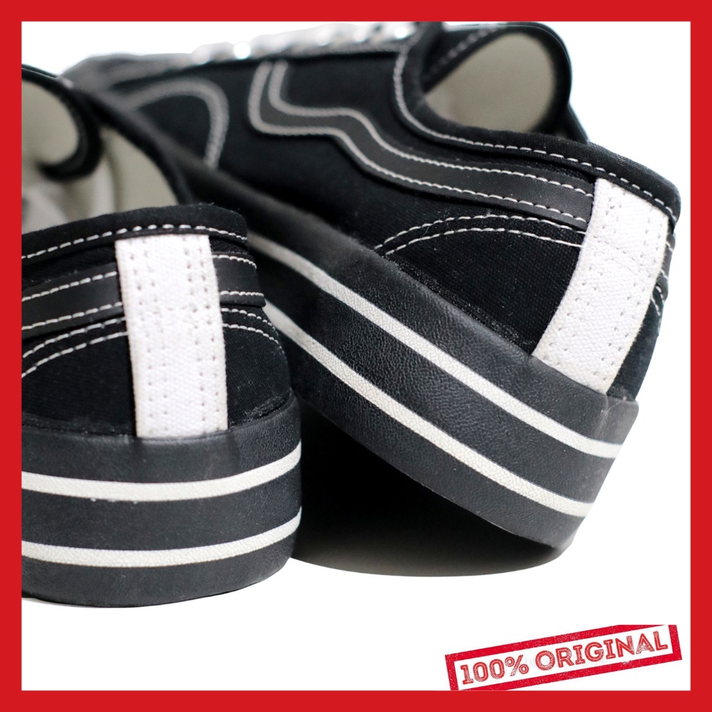 ORIGINAL - Sepatu Brand Lokal Kasual Pria Wanita No Brand Black Oreo Low Not Sneakers Ventela Retro Public Low Oreo