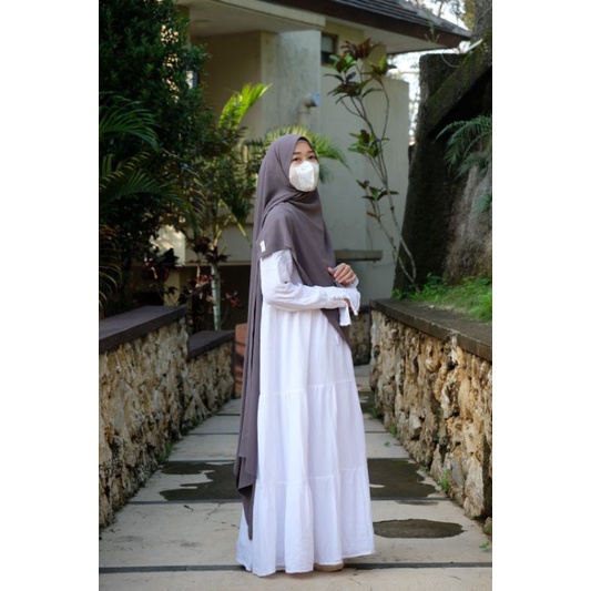 Pashmina Airflow Crinkle Premium 200x75 Syar'i Nami Shawl SALE NOW! GET IT FAST-Charcoal