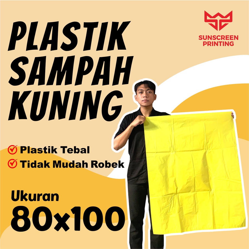 Plastik Sampah Kuning Medis Polos 50x70 60x80 60x100 80x100