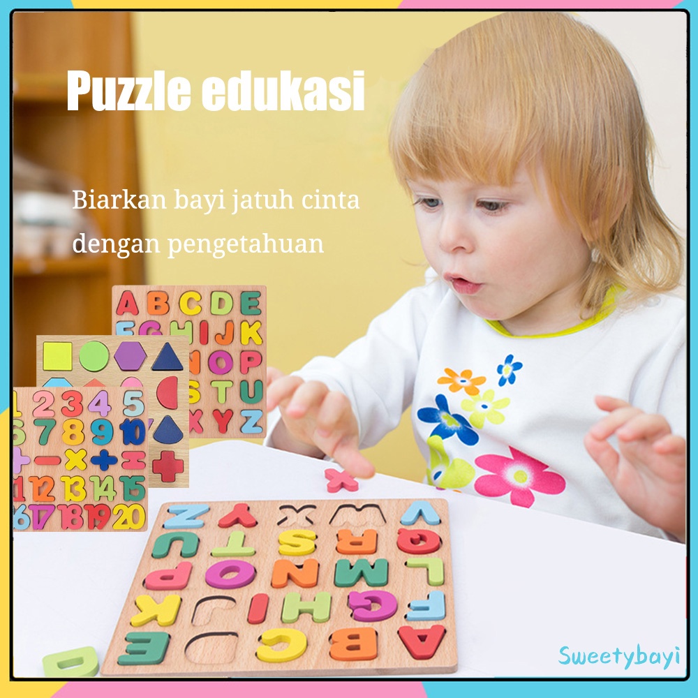 Kyopta  Mainan edukasi anak jigsaw puzzle wooden toys