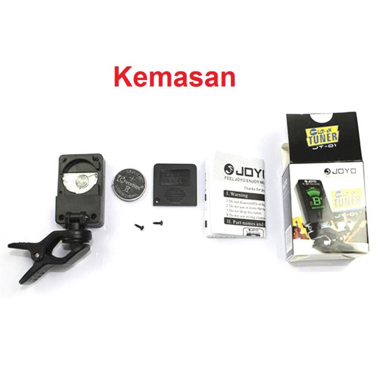 Tuner Gitar Joyo JT01 JT-01 Digital Chromatic Clip On Layar Guitar Bass Ukulele Violin 360 Original