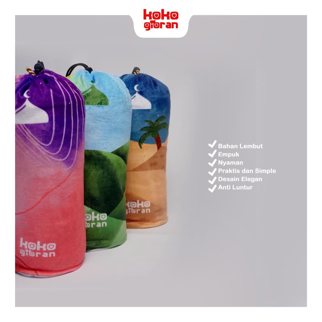 Sajadah Custom Nama -Sejadah Nama - Sajadah Anak Perempuan - Sajadah Anak Karakter - Sajadah Printing Koko Gibran-5