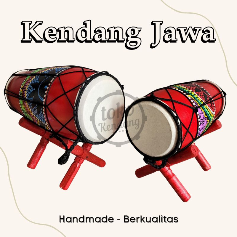 Mainan Tradisional Anak Kecil Kendang Gendang Jawa Jaranan Motif Unik Original Bergaransi