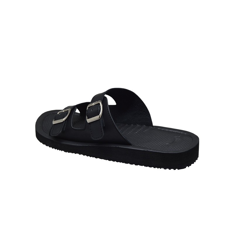 THREE BOX - Sandal Selop Casual Ringan Octan Pria Wanita Black ORIGINAL