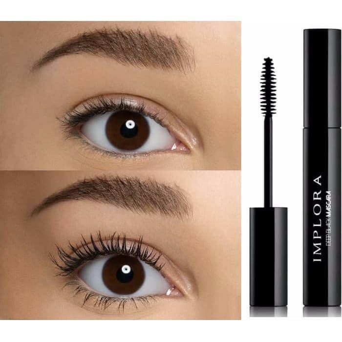 Implora Mascara Deep Black Natural Elegan Maskara Tahan Anti Air Hitam Murah