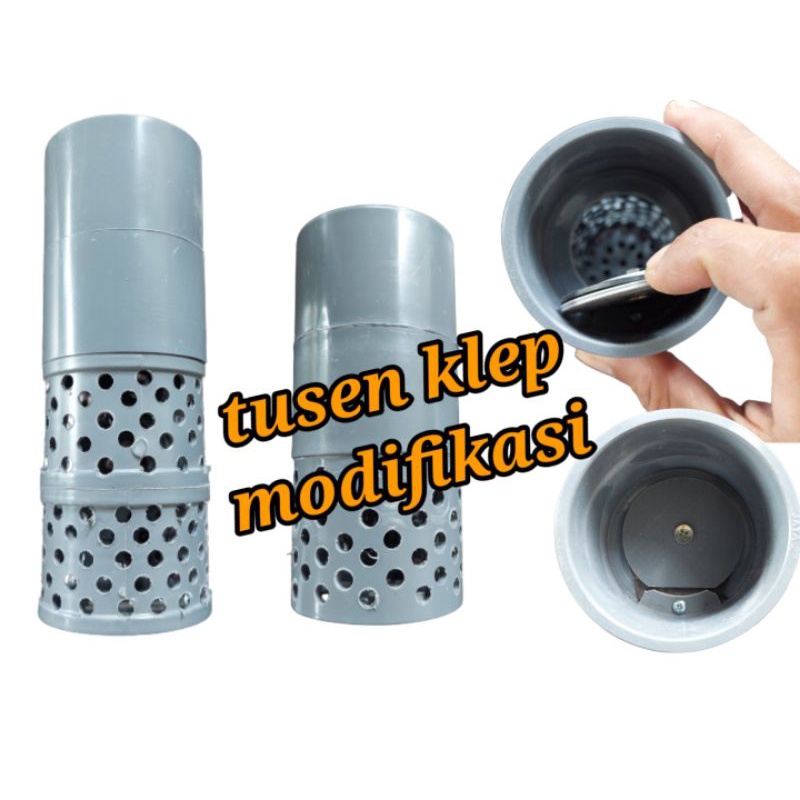 tusen klep 1,5 / 2 / 2,5 inch pvc pompa air modifikasi saringan dan tanpa saringan