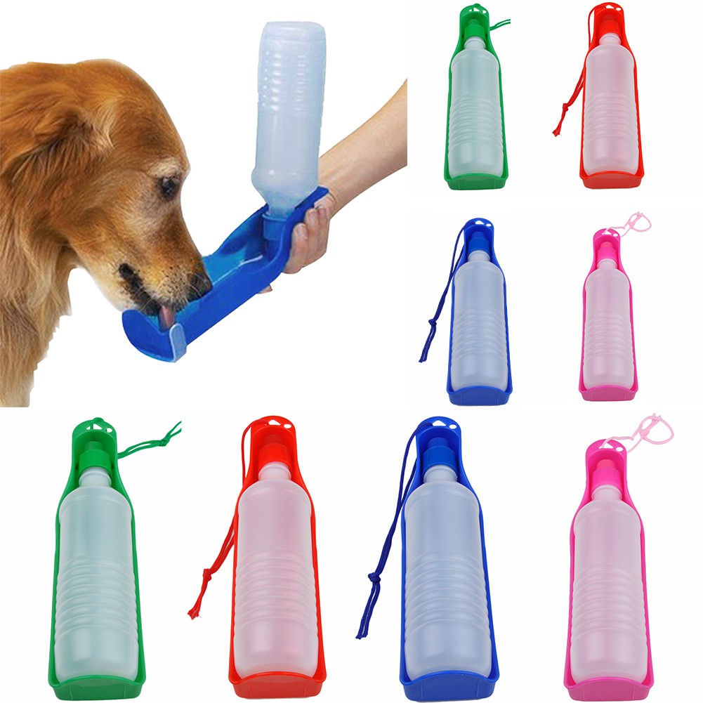 Botol Minum Anjing / Kucing Peliharaan 250ML portable Dapat Dilipat Untuk travel / outdoor