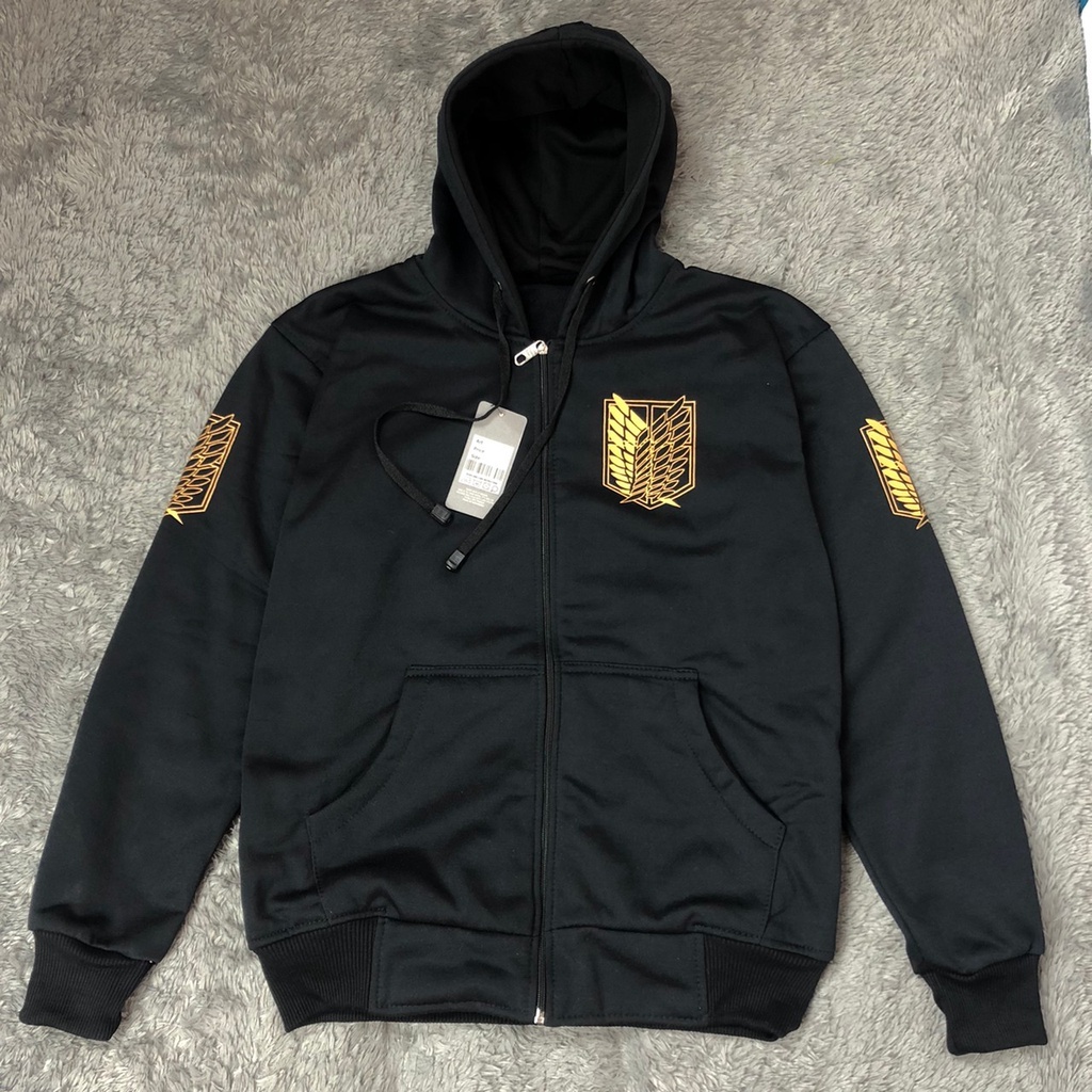 jaket attack on titan snk logo gold