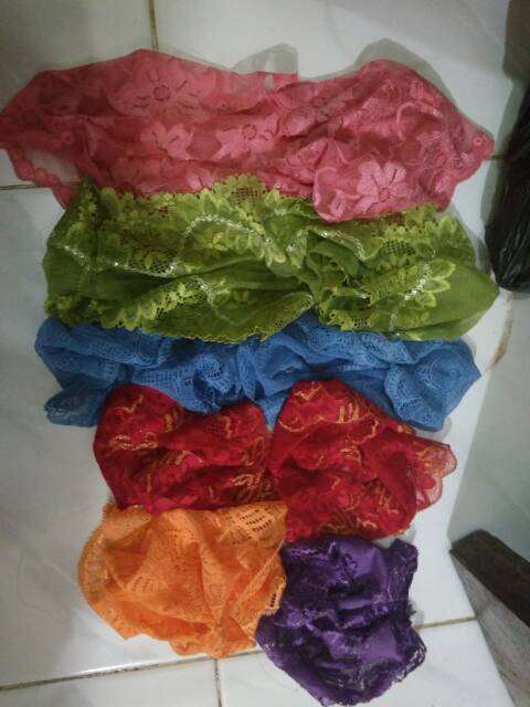 ISI 20pcs Inner burkat / brokat Bandana renda