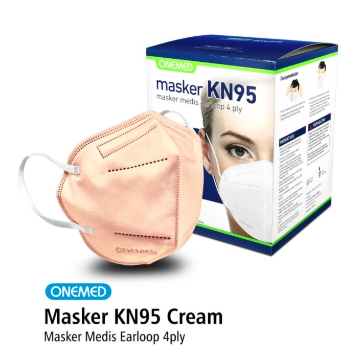 Onemed Masker karet medis KN95 4 ply 1box isi 20 pcs