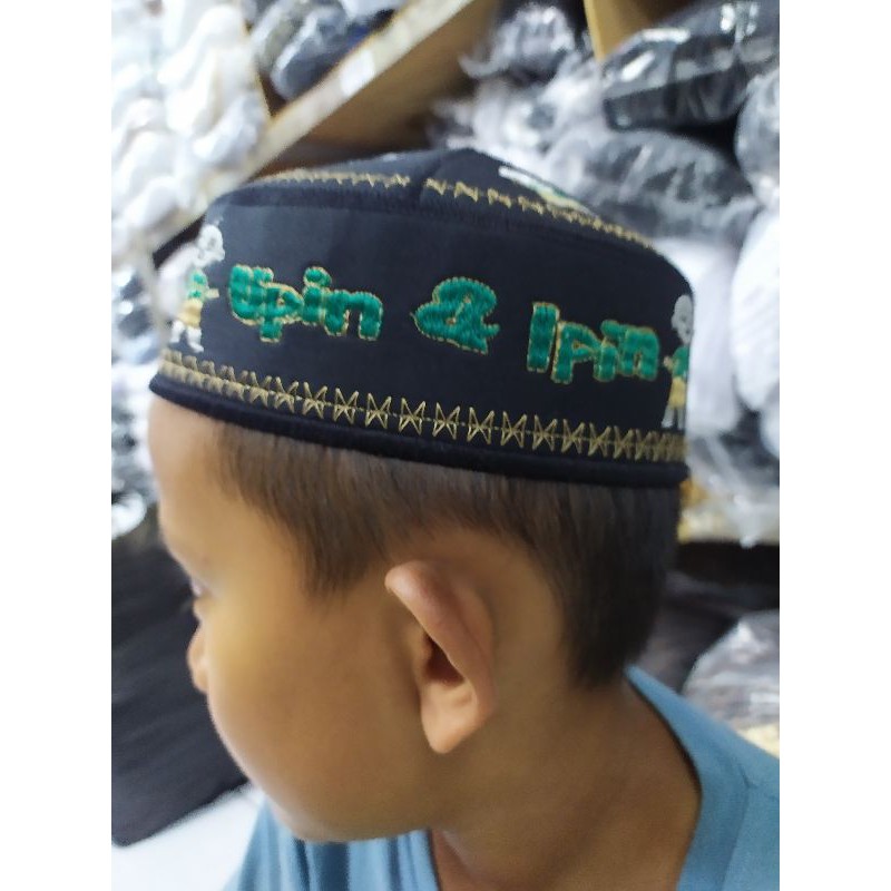 Peci Kopiah Telolet Anak Bordir Motif Animasi Kartun, Peci Songkok Anak oleh-oleh haji dan umrah-6