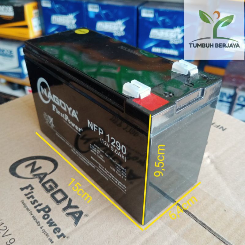 ORIGINAL AKI BATTERY UPS NAGOYA 12V 9AH MOBIL SEPEDA MAINAN LISTRIK