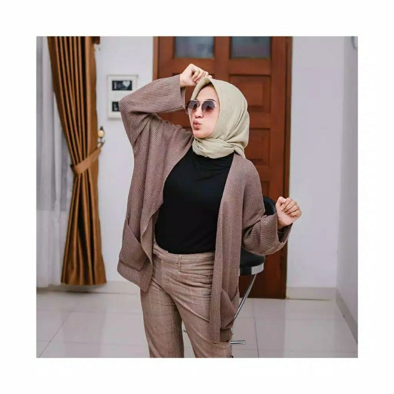 Cardigan Outer Wanita Lavella Cardy Outerwear Kardigan Cardigan Rajut Wanita Kardigan Rajut Oversize