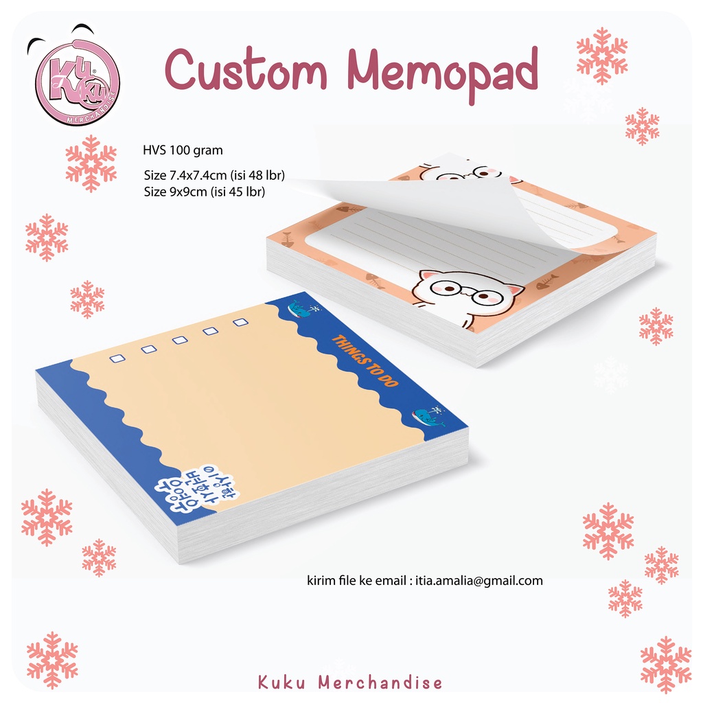 Custom Memopad Square HVS 100gram