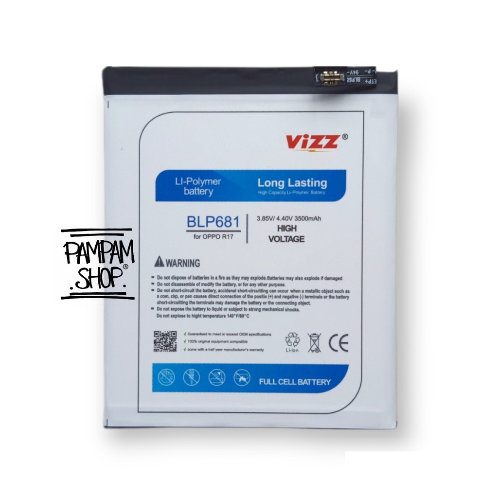 Baterai Vizz Double Power Original Oppo F9 R17 Realme 2 Pro BLP681 Batre Batrai Battery Ori HP Handphone BLP 681