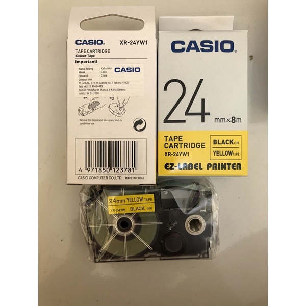 

LABEL CASIO / TAPE CASIO LABEL 24 mm black ink yellow (original)