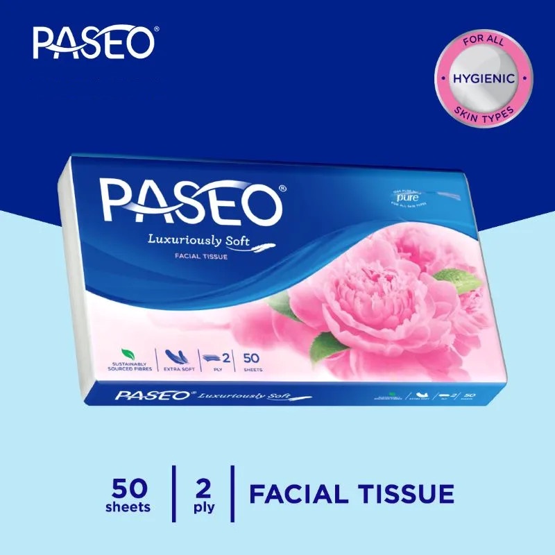 PASEO Luxuriously Soft Facial Tissue 50's