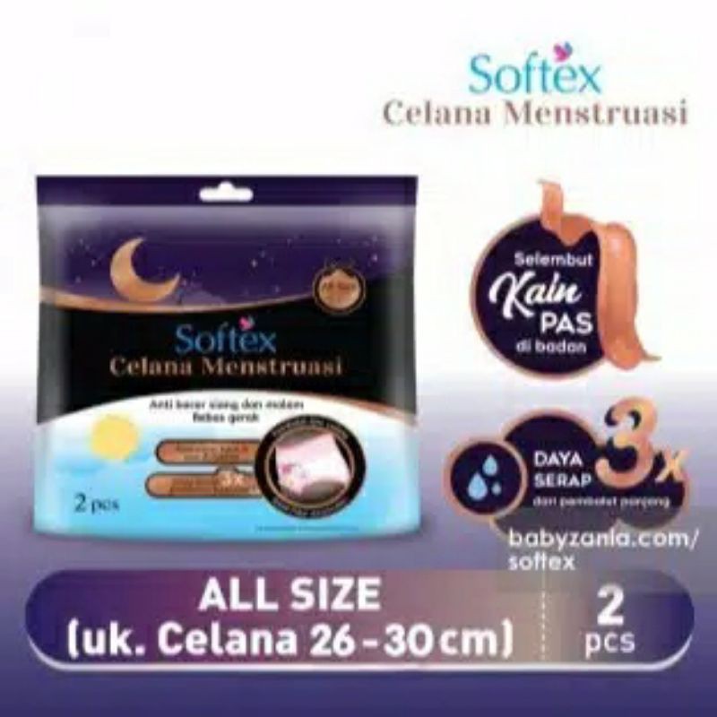 Softex Celana Menstrusi/haid  All size untuk Haid deras hari 1-3/ travelling jauh &amp; aktifitas sibuk