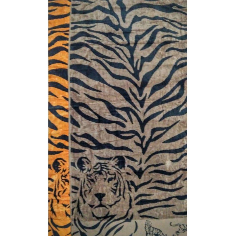 Handuk mandi Natural motif Animal Zebra Tiger Jerapah bahan katun Lembut