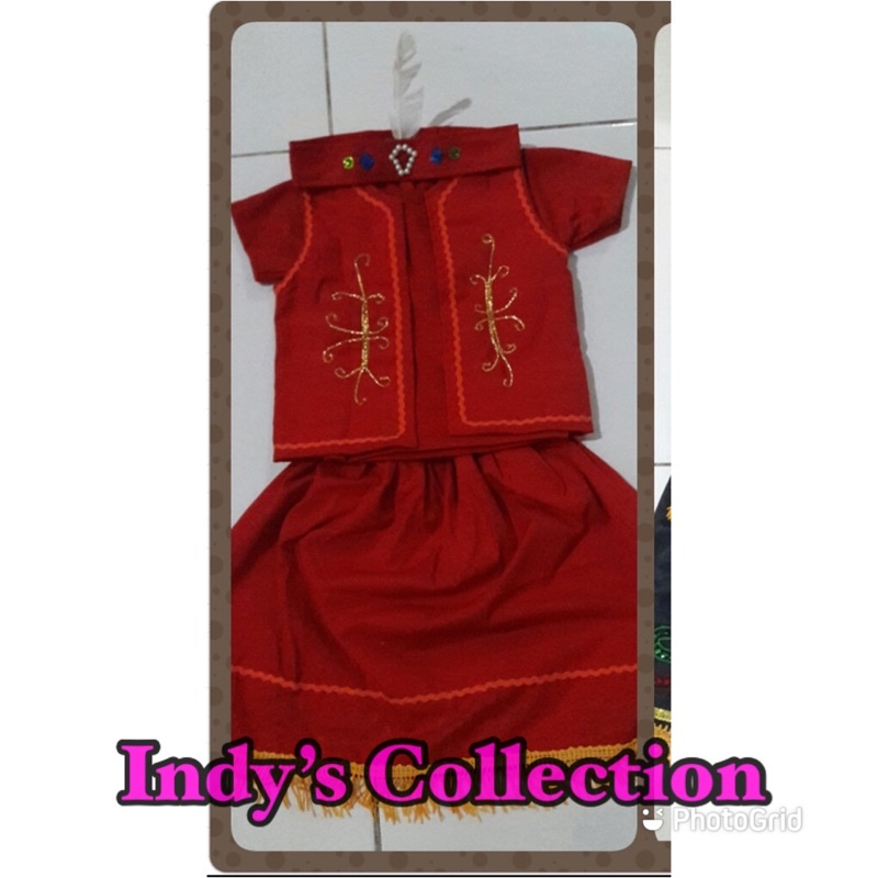 sewa baju adat dayak anak perempuan size kecil