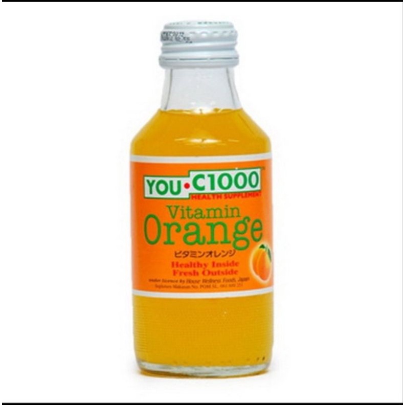 you c 1000 orange botol kaca 140 ml