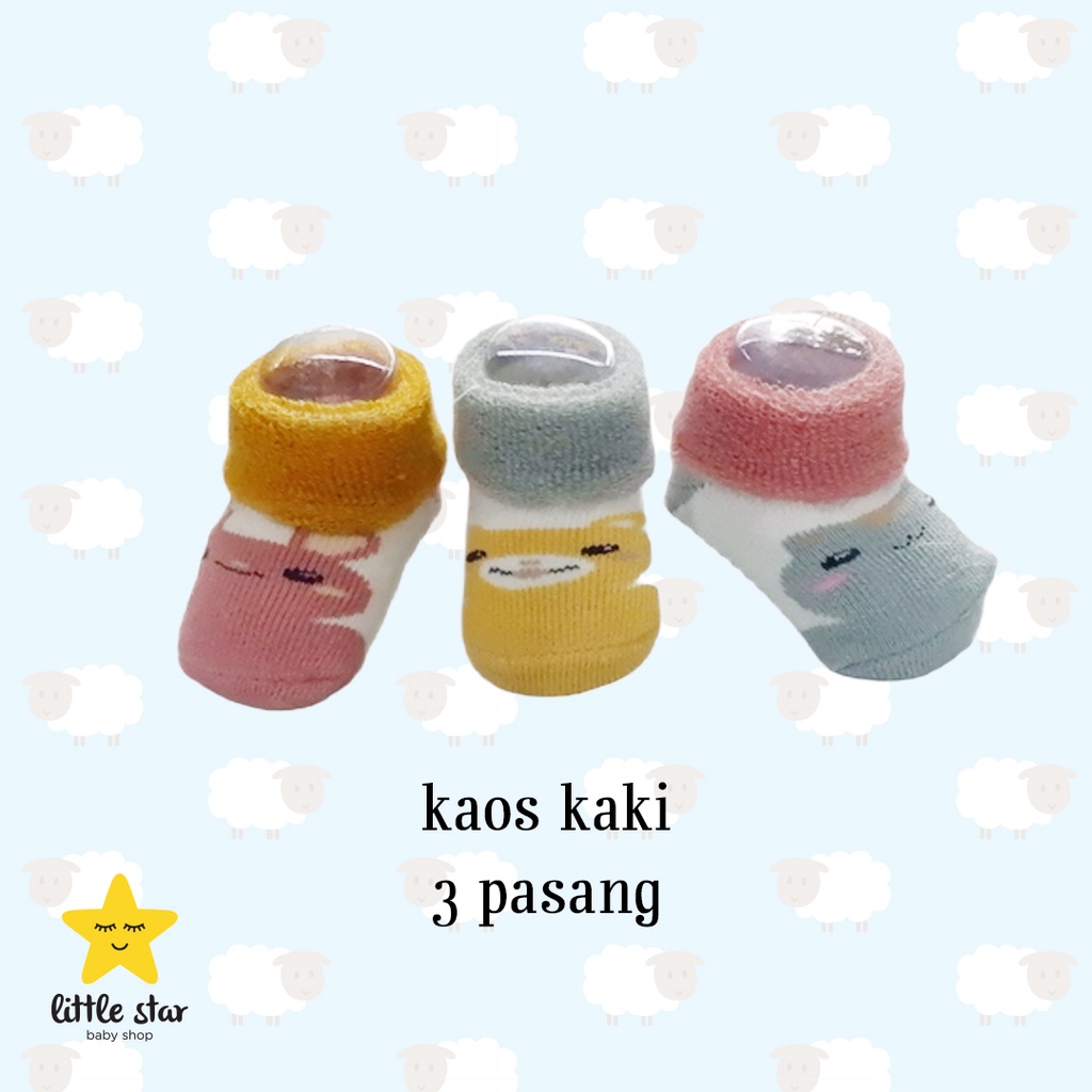 3 PASANG - Winteku Baby Socks | Kaos Kaki Bayi