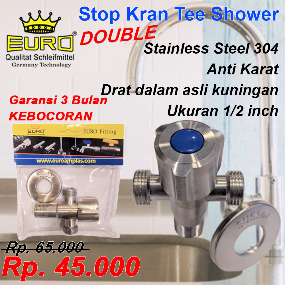 Stop Kran Air/ Shower Stainless 304 uk 1/2&quot;