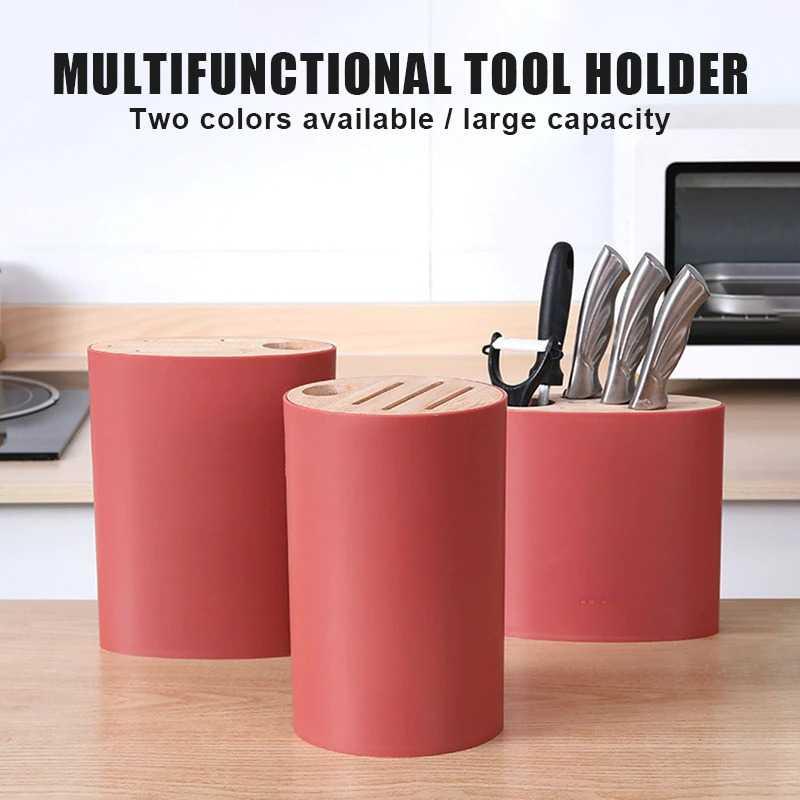 Multiyilego Tempat Pisau Dapur Stand Tool Multifungsi Oval - 36524