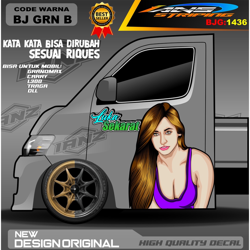 STIKER DECAL PINTU GRANMAX / DECAL PINTU CARRY / STIKER MOBIL PICK UP