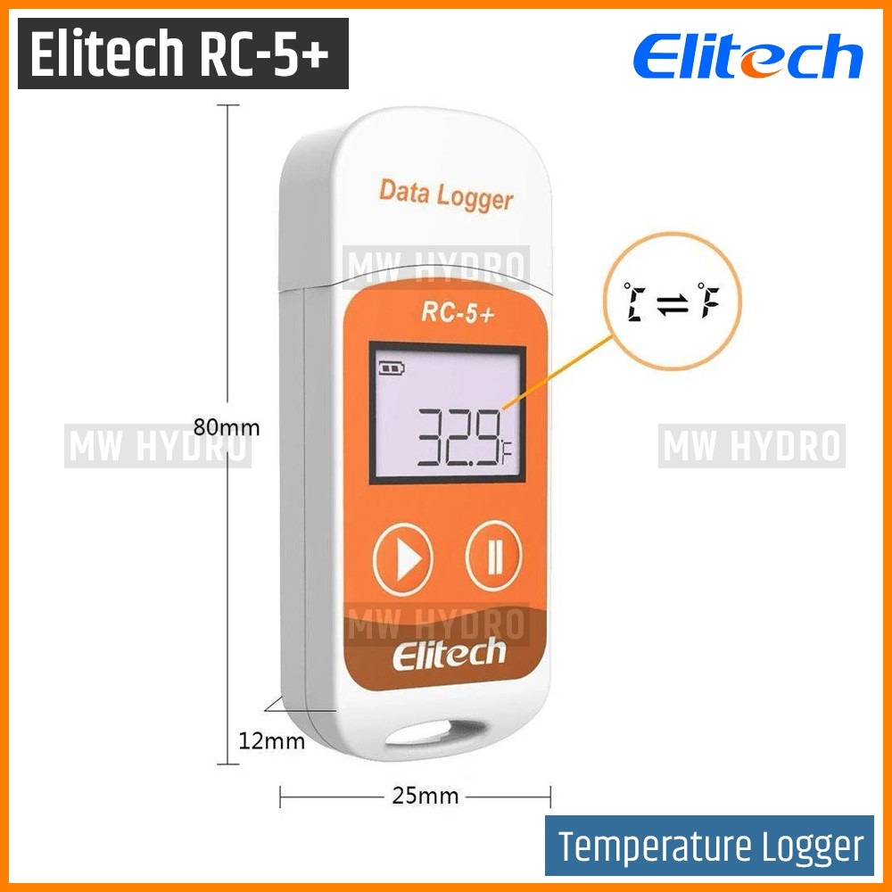 Elitech RC-5+ / RC5+ PDF Temperature Data Logger