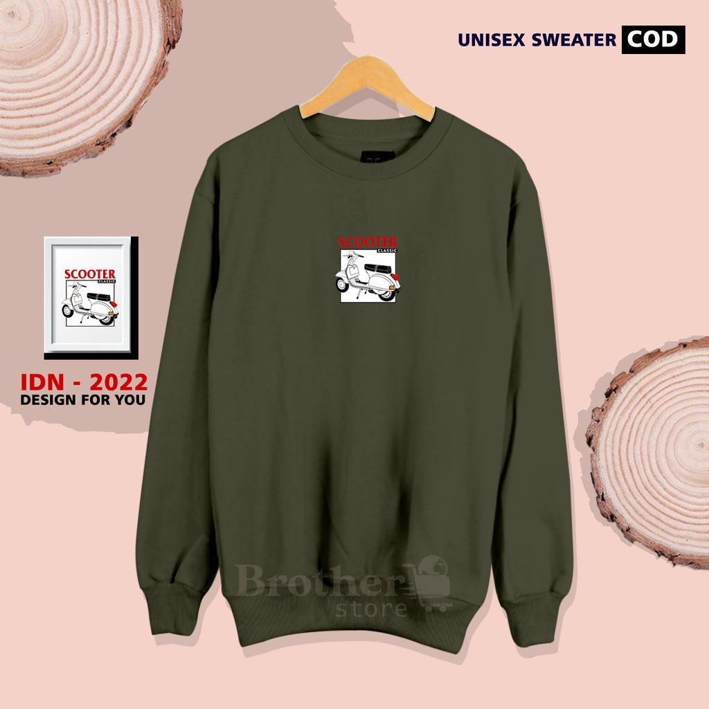 Brother Store - Sweater crewneck sweatshirt - Scooter Classic