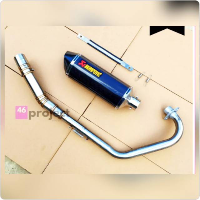 KNALPOT RACING AKRAPOVIC EVO VIXION R15 BISON GSX150R DLL.KNALPOT AKRAPOVIC