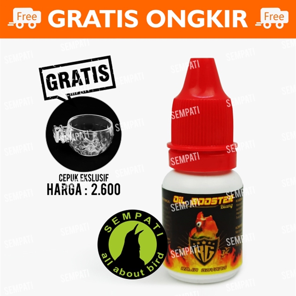 OIL BOOSTER TUTUP MERAH RAJA GOYANG OIL RG/ VITAMIN BURUNG LOVEBIRD TERBARU RAJAGOYANG DOPING RGOILM