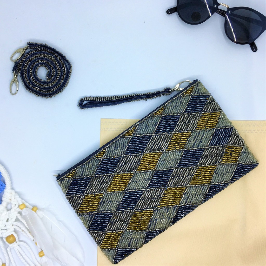 Tas Manik Monte Handmade Khas Bali JUMBO Size (25 x 15 cm: Tali Double)