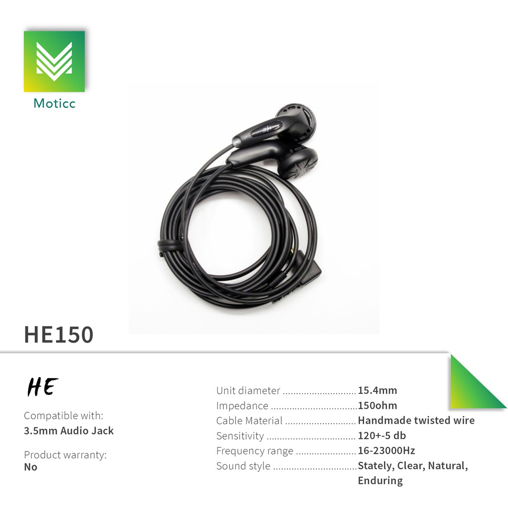 Earbud HE-150 HE 150 Ohm Headset Earphone Non Mic