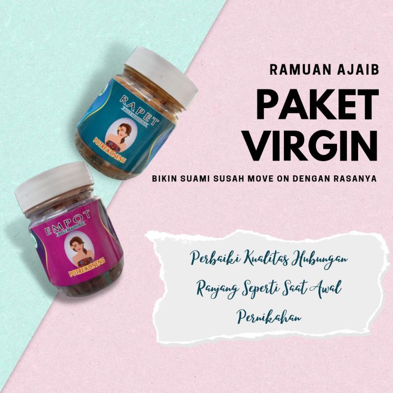 PAKET VIRGIN PIL PERAPAT MISS V RAPET EMPOT JAMU RAMUAN ASLI MADURA POTRE KONENG OBAT KEPUTIHAN