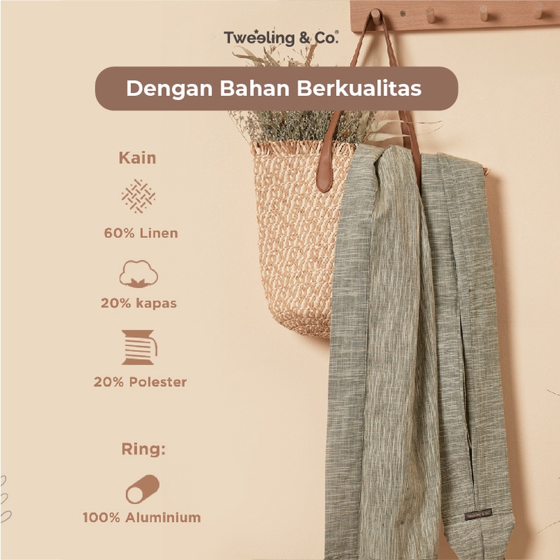 Tweeling &amp; Co. Fine Collection Baby Sling - Kain Gendongan Bayi Ring Sling /Gendongan Ring Sling