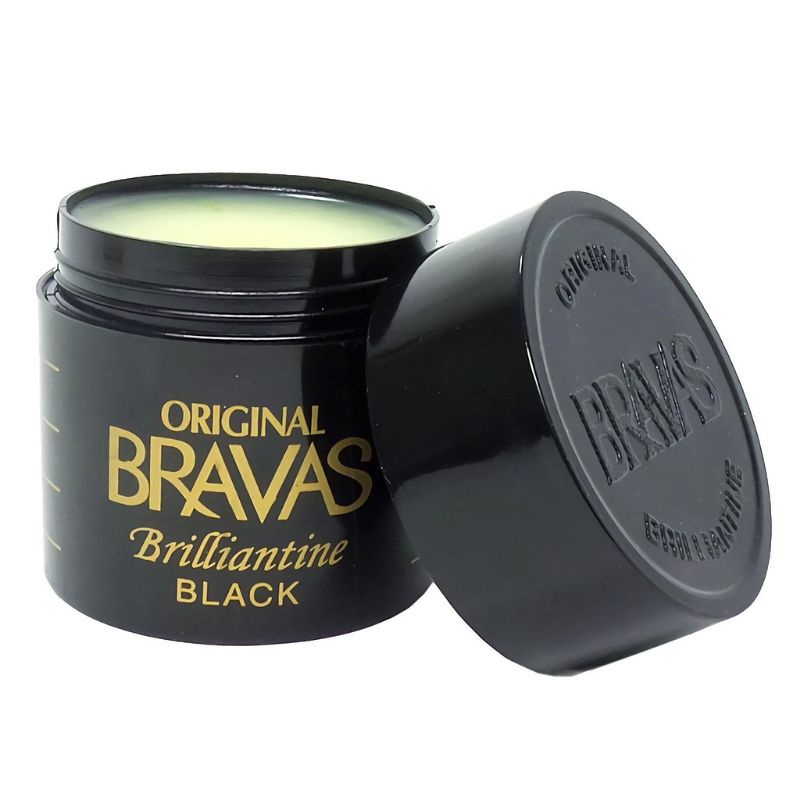 BRAVAS Pomade Oil Based BLACK 80G Medium Hold Berbasis Minyak Rambut Halal Brilliantine
