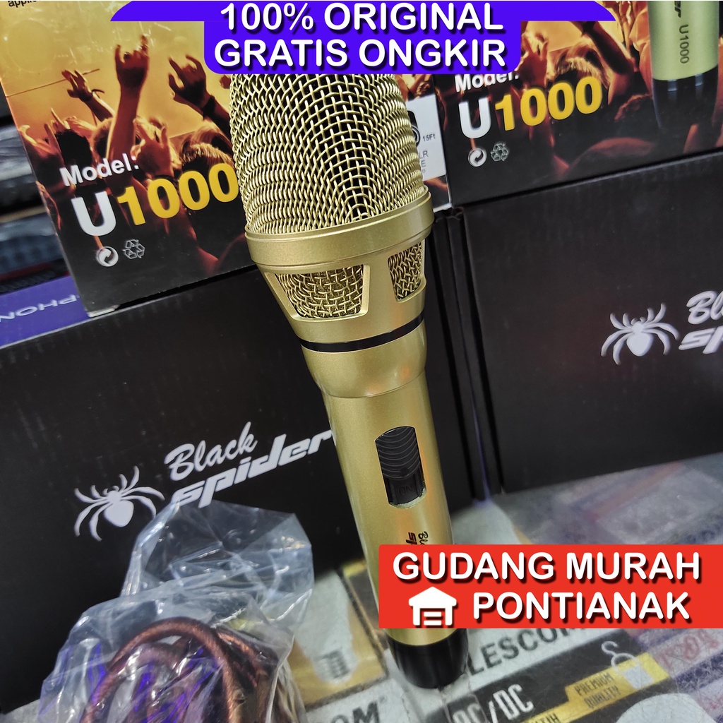 Mic Blackspider U1000 Original Asli Suara Jernih dan NYARING