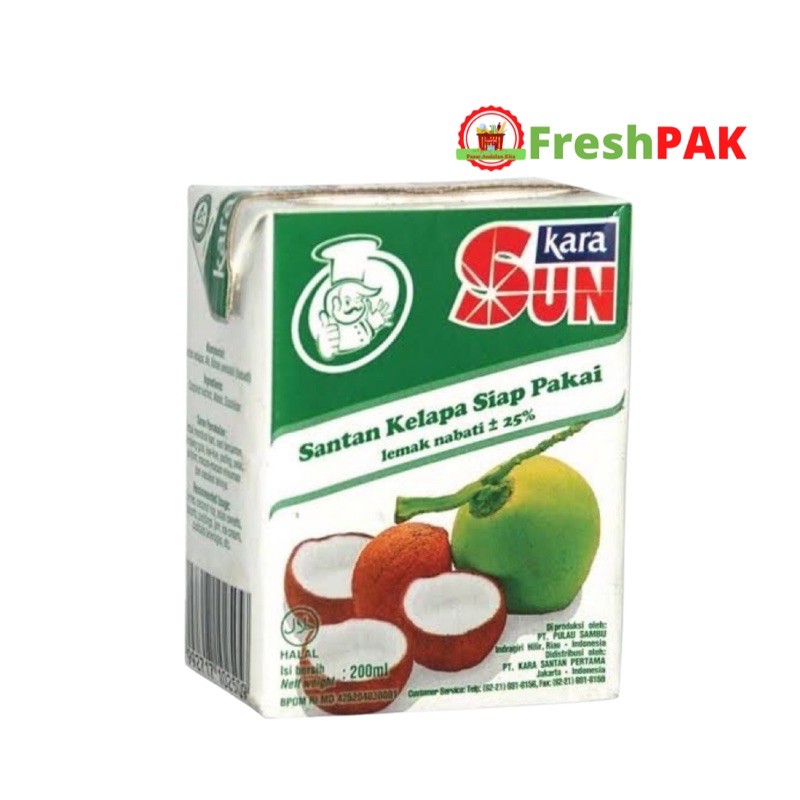 

FreshPAK - Sun Kara 200ml / Santan Siap Pakai / Santan Kelapa Siap Pakai