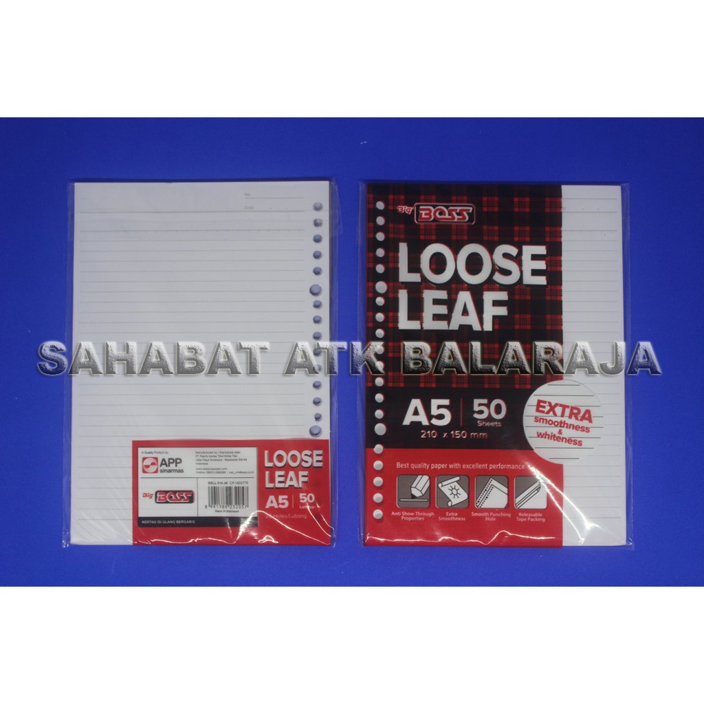

isi kertas Binder A 50 20 Ring ( isi 50 Lembar )
