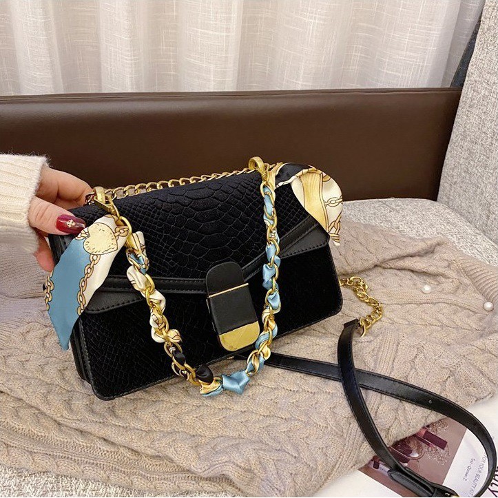 JK 763 1KG MUAT 2PCS TAS SELEMPANG WANITA SLINGBAG SYAL IMPORT