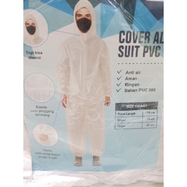 Hazmat Alat Pelindung Diri Cover All Suit bahan PVC