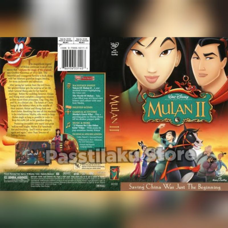 Jual Kaset Film Animasi Mulan 2 04 Hd Indonesia Shopee Indonesia