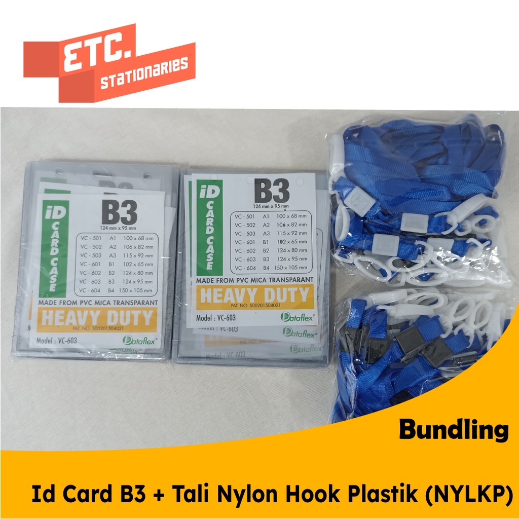 

Paket Bundling Id Card B3 + Tali Nylon Hook Plastik (NYLKP)