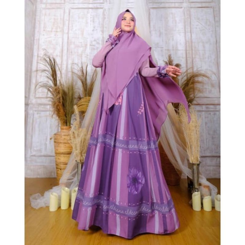 SERLOTA SERIES BY ELDEENA KANAYA/ Gamis Syari Ceruty PRINTING Babydoll / GAMIS SYARI ELDEENA / GAMIS